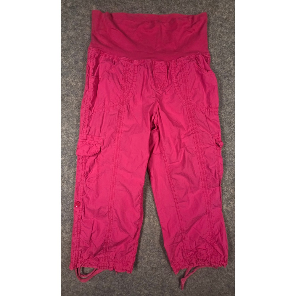 Calvin Klein Performance Pink Cargo Capri Pants Quick Dry Womens Medium Hip Hop